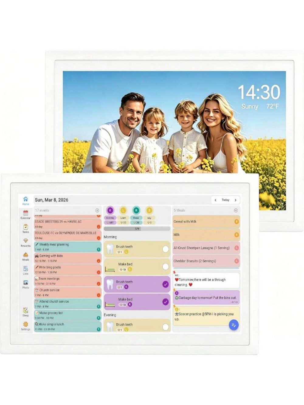 10.1" Touch Screen Digital Wall Calendar with WiFi - Easy-to-Use Planner